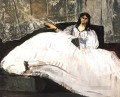 La amante de los Baudelaire Estudio reclinado de Jeanne Duval Realismo Impresionismo Edouard Manet